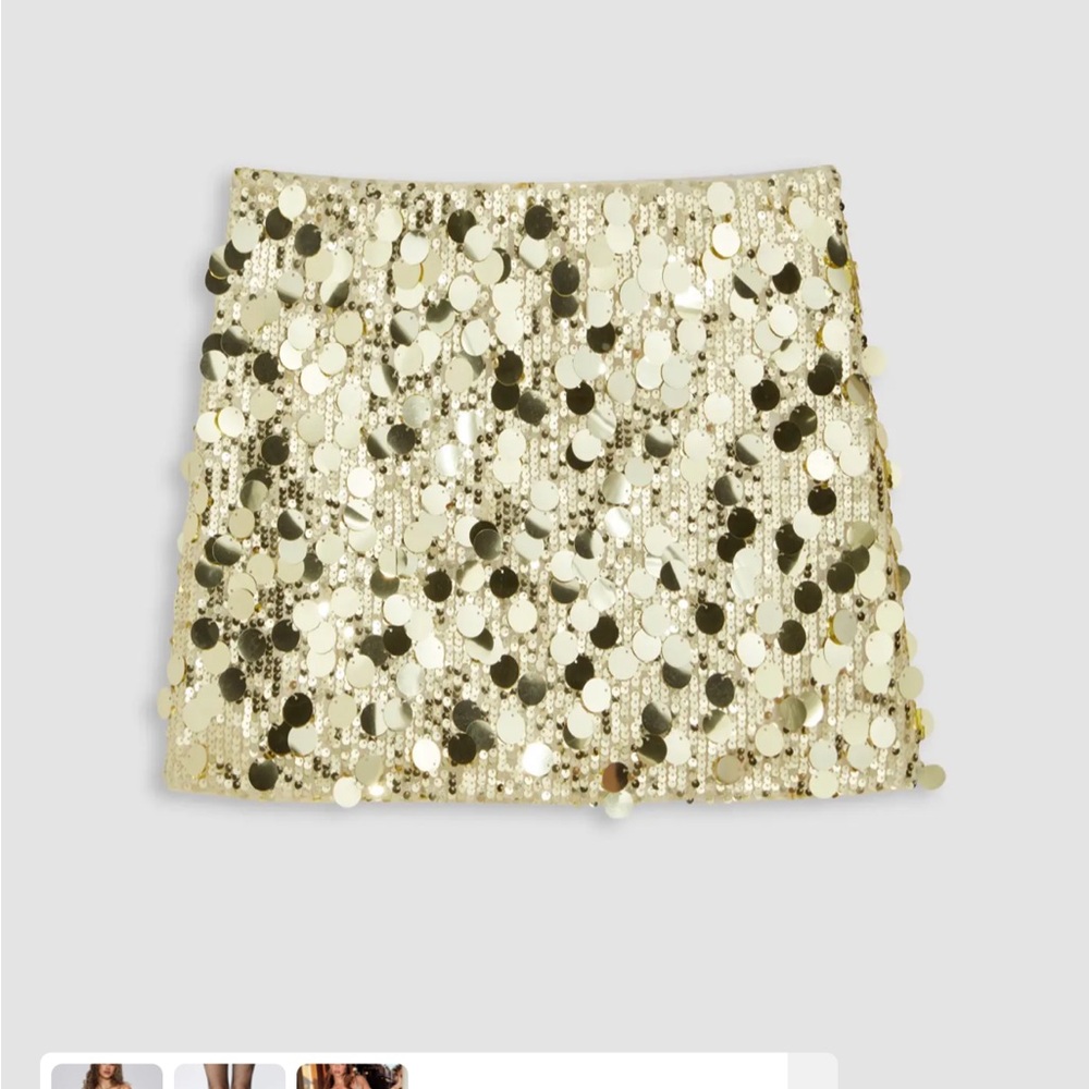 Cider Sequin Mid Waist Mini Skirt